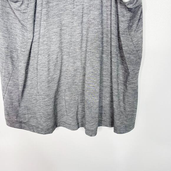 Athleta Small S Heather Gray White Colorblock Racerback Tank Top Crew Neck - Picture 6 of 7